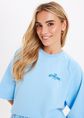 Star oversized t-shirt, lichtblauw, large