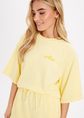 Star oversized t-shirt, lichtgeel, large
