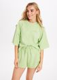 Star oversized t-shirt, lichtgroen, large