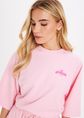 Star oversized t-shirt, lichtroze, large