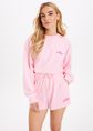 Star sweatshort met merklogo, lichtroze, large