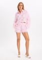 Sirena short met franjes , lichtroze, large
