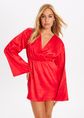 Sirena mini jurk met wijde mouwen, rood, large