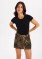 Depredador mini rok met panterprint, meerkleurig, large