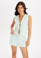 Gilet met strikjes, cool mint, large