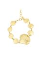 Conchas armband met schelpen, goud, large