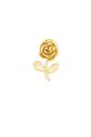 Rosa bloem broche, goud, large