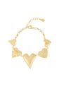 Amar armband met hartjes, goud, large