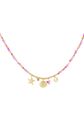 Rosario ketting met bedels, rose, large