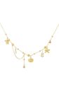 Elegante ketting met bedels, goud, large