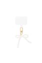 Lazo telefoonbedel met parels, wit, large