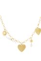 Perla ketting met bedels, goud, large