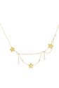 Flor ketting met parels, goud, large