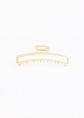 Metal haarclip vierkant, goud, large