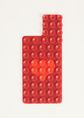 Corazón telefoonsticker zuignap, rood, large