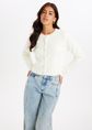 Perla fluffy vestje, wit, off-white, large