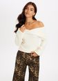 Giro off-shoulder trui, creme, licht, large