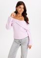 Giro off-shoulder trui, lichtroze, large
