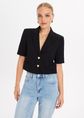 Rica blazer met korte mouwen, zwart, large