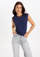 Suave t-shirt met zachte structuur, donkerblauw, large