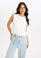 Flor spencer met bloemen, wit, off-white, large