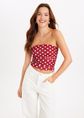 Lunares polkadot bandeau top, bordeaux, large