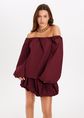 Globo off-shoulder top, bordeaux, large