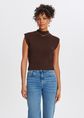 Spencer met hoge hals, donkerbruin, large