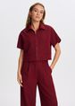Top met rits, bordeaux, large
