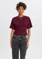 Getailleerd t-shirt, bordeaux, large
