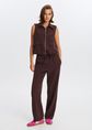 Pintuck broek, donkerbruin, large